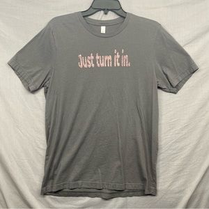 Canvas "Just Turn It In" Teacher T-Shirt Gray Size | L